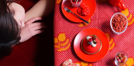 Les champs 赤い画像